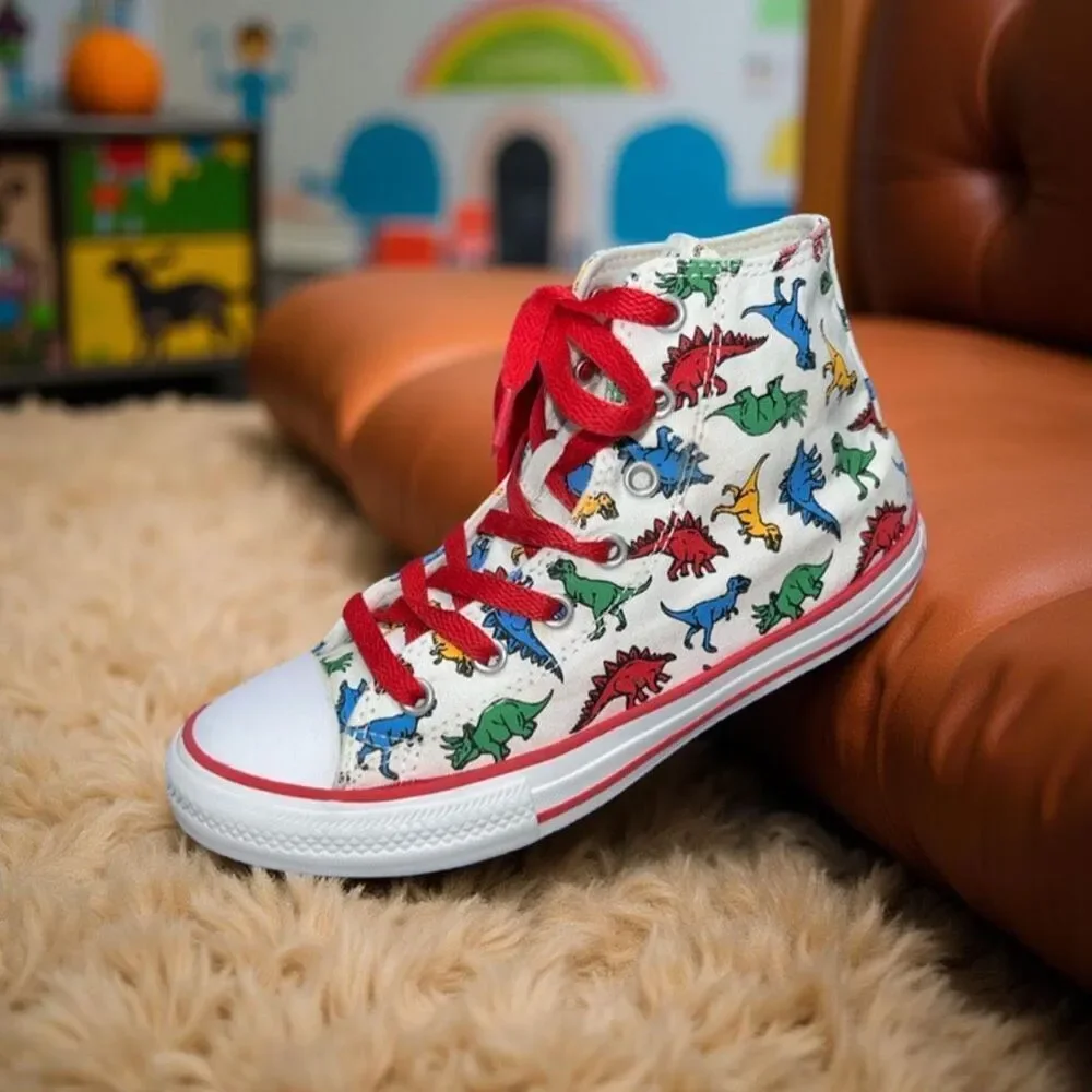 Big Kids Converse Chuck Taylor All Star Dinosaur Canvas Shoes Size 3